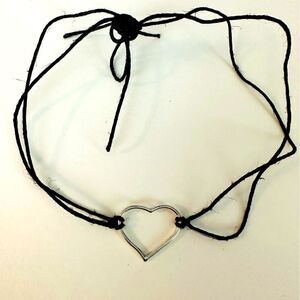 Silver Heart Pendant Wrap Necklace Armband Bracelet